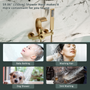 Wall-Mounted Brass Waterfall Tub Filler with Handheld Shower