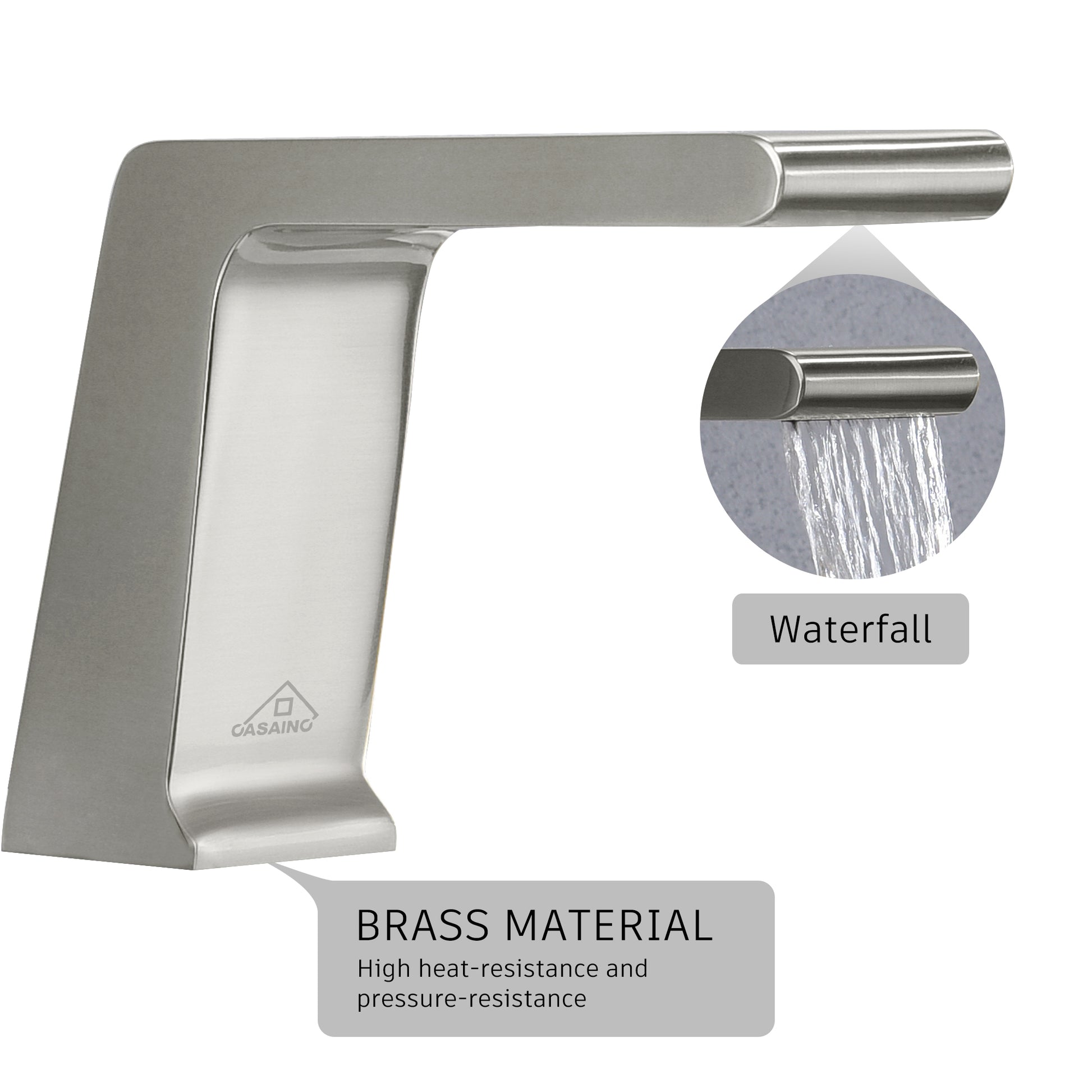 CASAINC Hot Sale 5 hole Bathtub Faucet With Handheld Shower Head