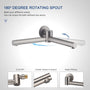 Casainc Round 3 Functions Wall Mount Dual Shower Heads Shower System In Black