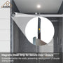48"x76" Double Frameless Shower Door in Matte Black/Brushed Nickel/Chrome, Sliding Shower Enclosure with Rounded Corners Tempered Glass
