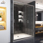60" x 72" Framed Single Sliding Shower Door in Chrome/Brushed Nickel/M