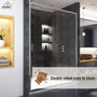 60" x 72" Framed Single Sliding Shower Door in Chrome/Brushed Nickel/M
