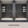60" x 72" Framed Single Sliding Shower Door in Chrome/Brushed Nickel/M