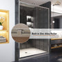 60" x 72" Framed Single Sliding Shower Door in Chrome/Brushed Nickel/M