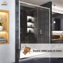 60" x 72" Framed Single Sliding Shower Door in Chrome/Brushed Nickel/M