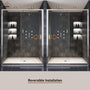 60" x 72" Framed Single Sliding Shower Door in Chrome/Brushed Nickel/M