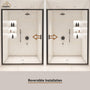 60" x 72" Framed Single Sliding Shower Door in Chrome/Brushed Nickel/M