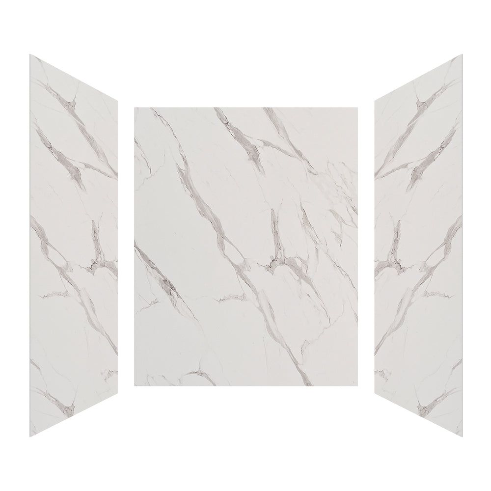 60" x 36" x 96" Medium Tile Pattern SMC Shower Wall Panel System