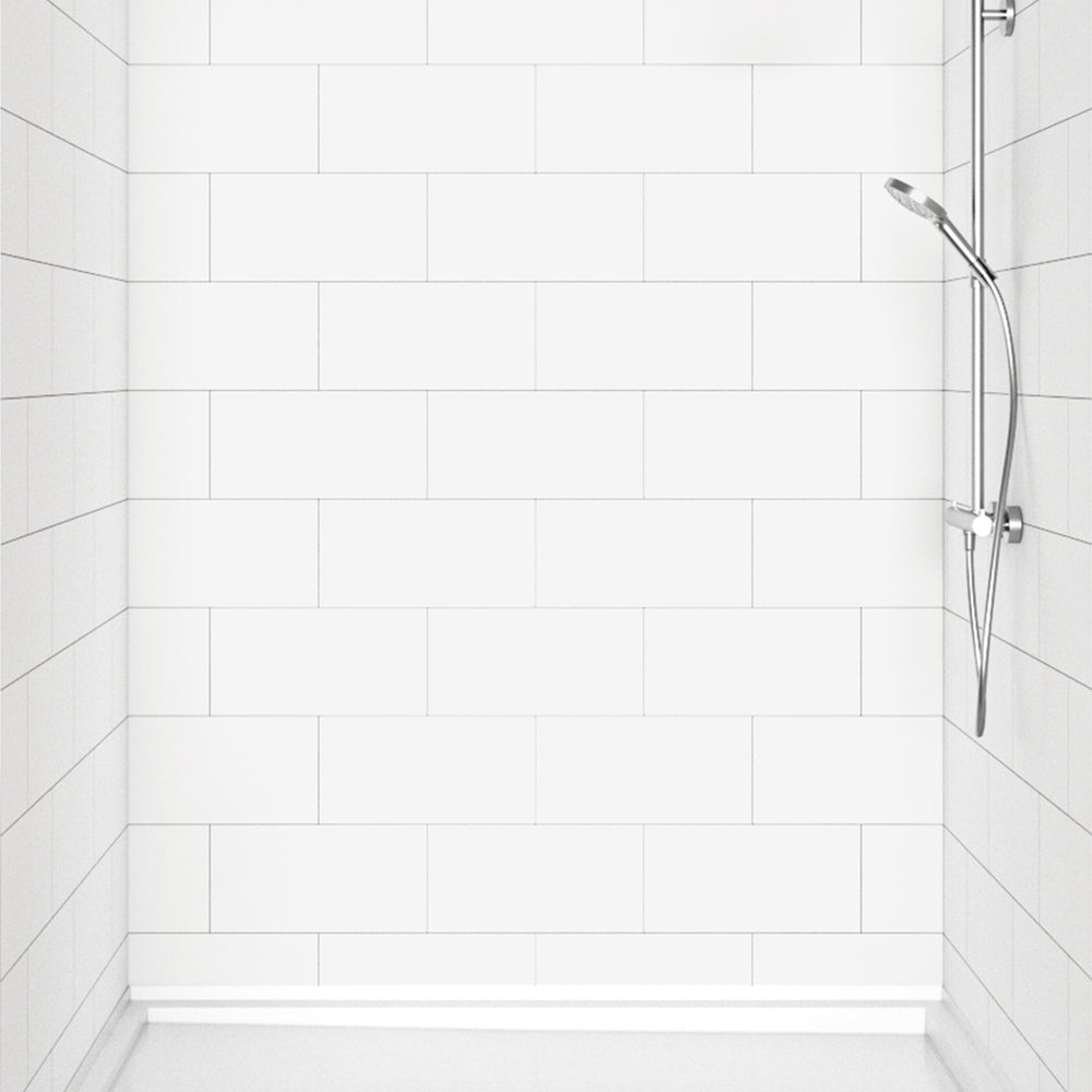 60" x 36" x 96" Medium Tile Pattern SMC Shower Wall Panel System