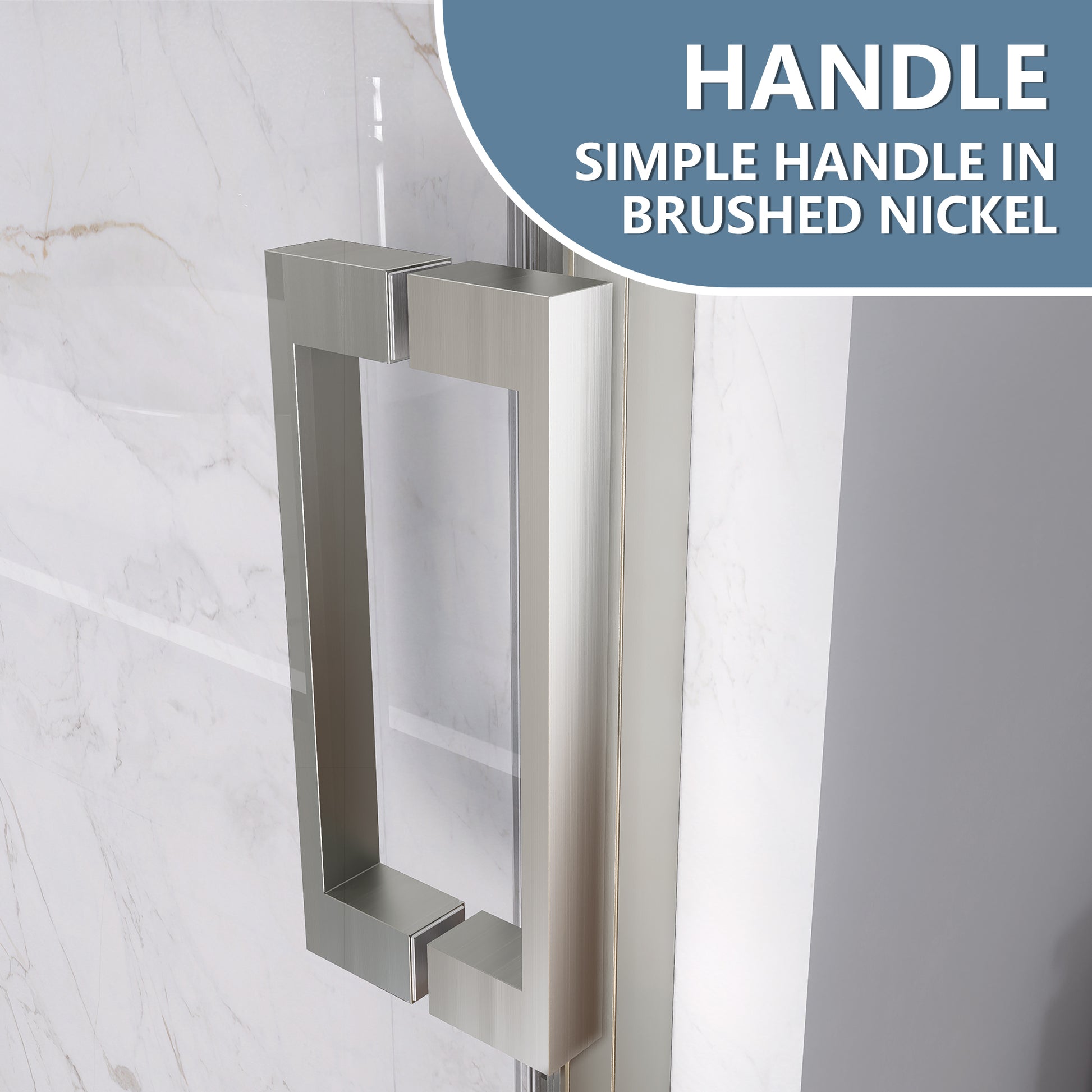 60" x 74" Shower Door and Framed Soft-Close Sliding Shower Door with 6mm Tempered Glass