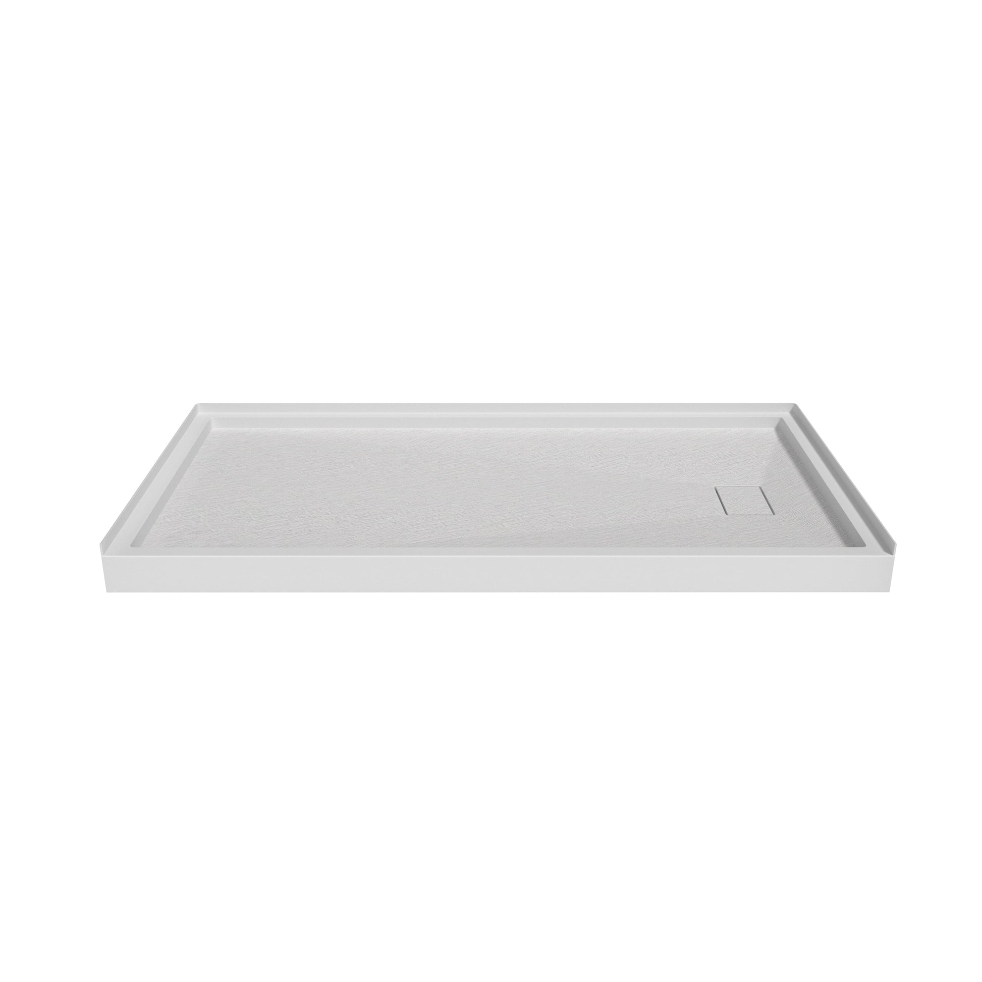 60"x32" White One-Piece SMC Shower Pan Base with Anti-Slip Texture