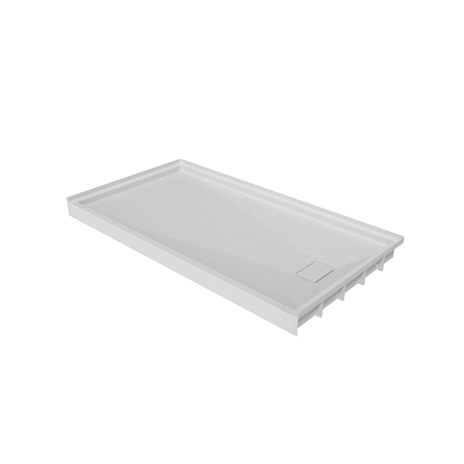 60"x32" White One-Piece SMC Shower Pan Base with Anti-Slip Texture