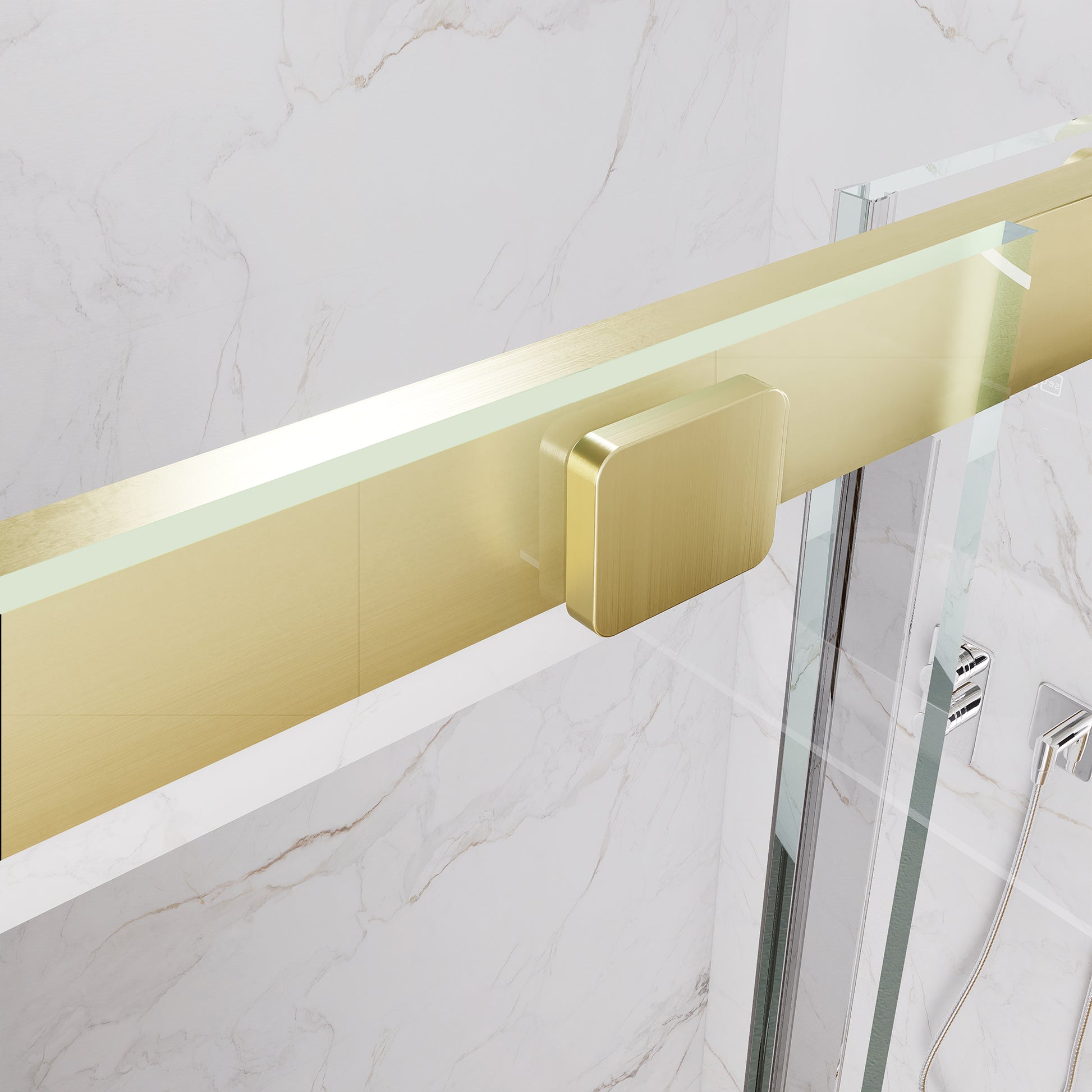 60" x 74" Shower Door and Framed Soft-Close Sliding Shower Door with 6mm Tempered Glass