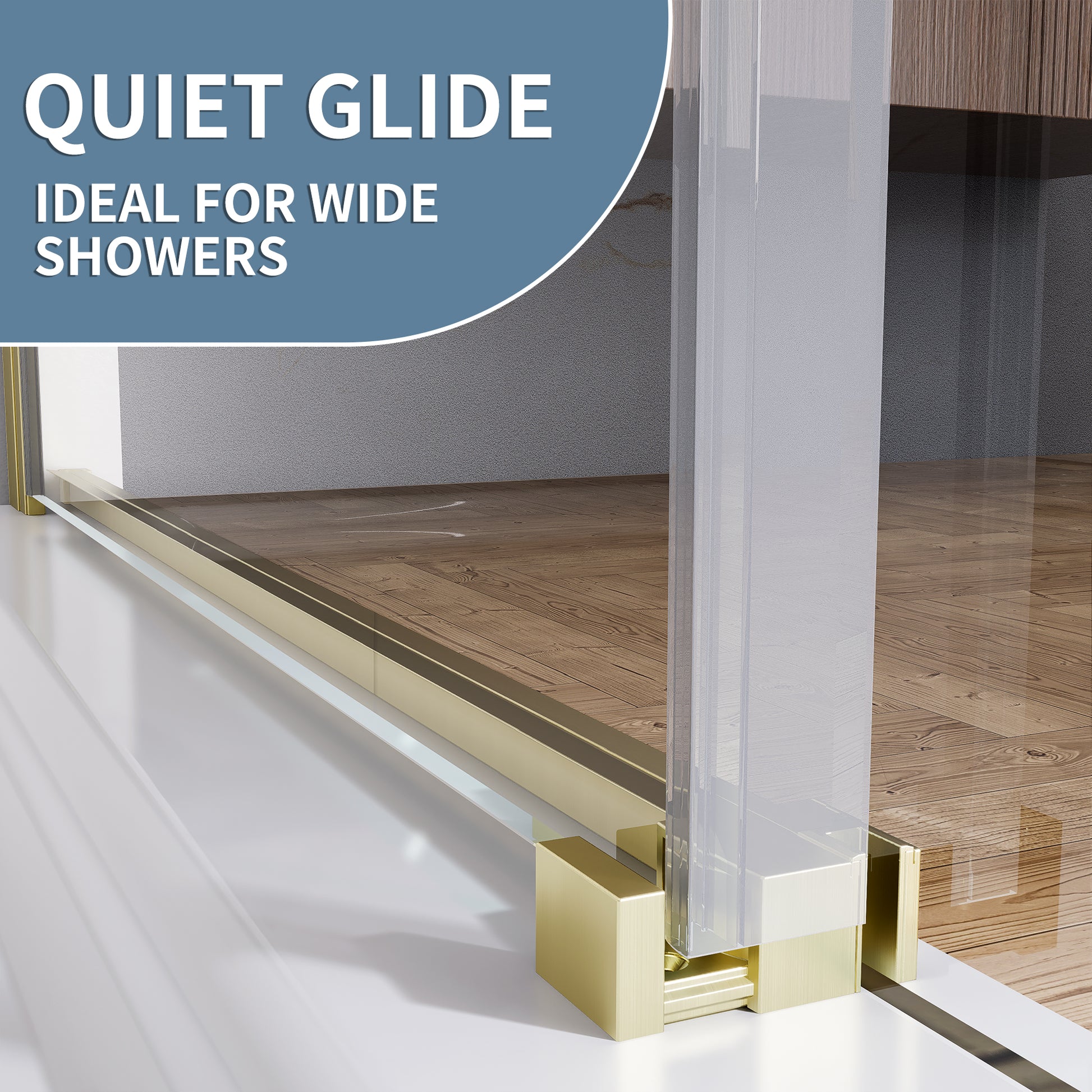 60" x 74" Shower Door and Framed Soft-Close Sliding Shower Door with 6mm Tempered Glass