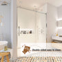 60"x76" Frameless Single Sliding Shower Door in Chrome/Brushed Nickel/