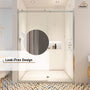 60"x76" Frameless Single Sliding Shower Door in Chrome/Brushed Nickel/