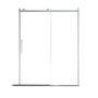 60"x76" Frameless Single Sliding Shower Door in Chrome/Brushed Nickel/