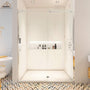 60"x76" Frameless Single Sliding Shower Door in Chrome/Brushed Nickel/