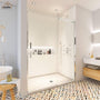 60"x76" Frameless Single Sliding Shower Door in Chrome/Brushed Nickel/