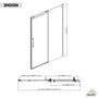 60"x76" Frameless Single Sliding Shower Door in Chrome/Brushed Nickel/