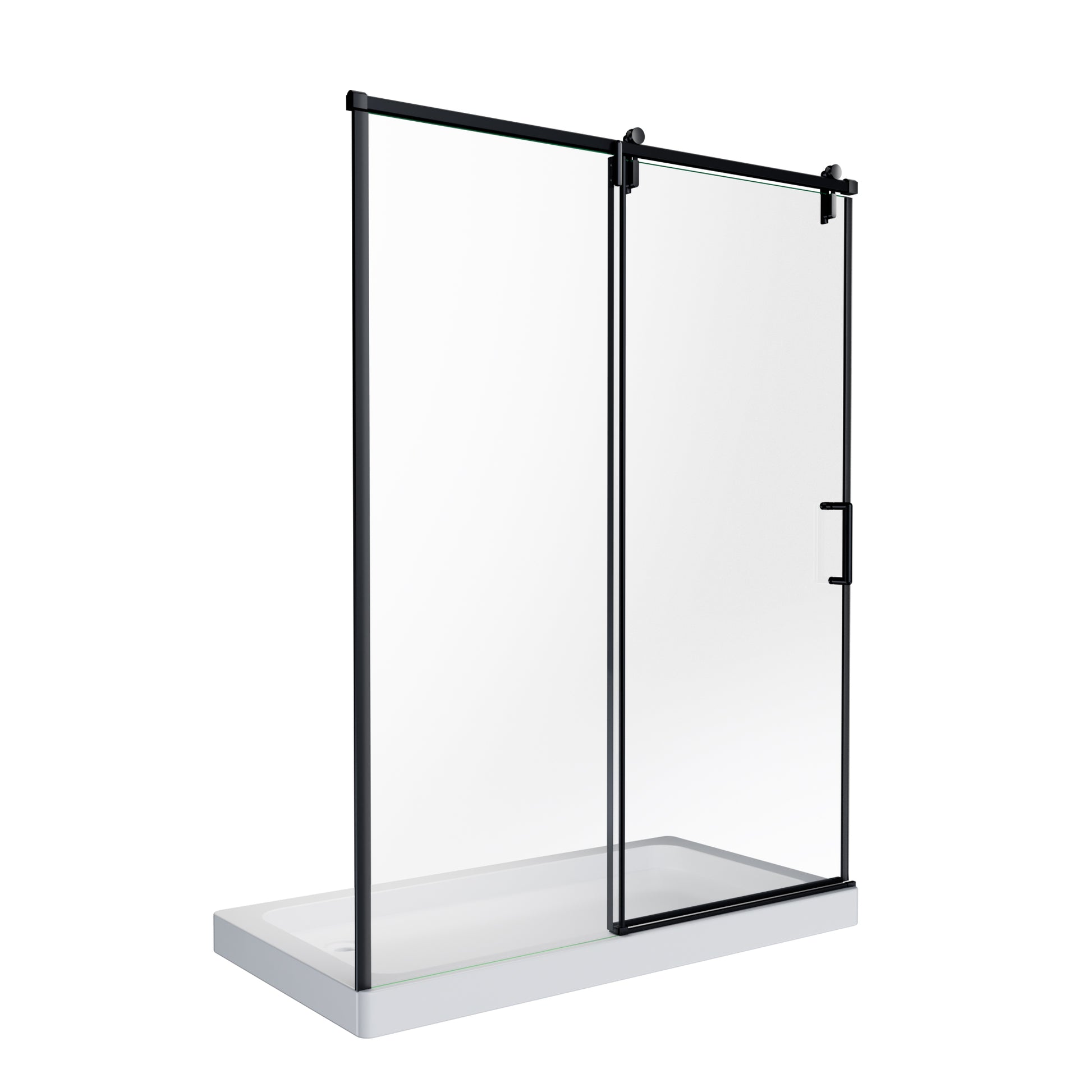 60" x 76" Shower Door and Framed Soft-Close Sliding Shower Door with 6mm Tempered Glass