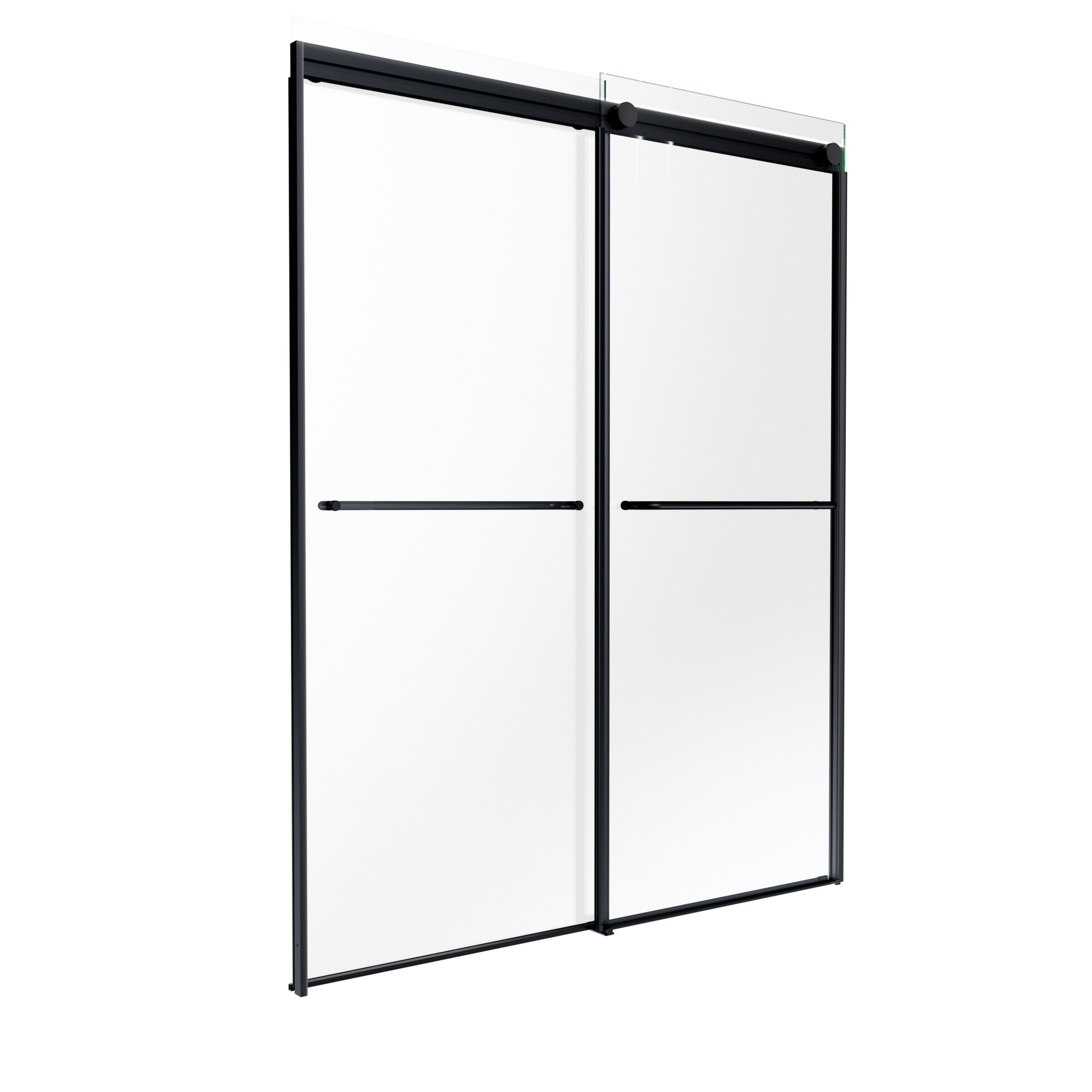 60" x 76" Shower Door and Framed Soft-Close Sliding Shower Door with 6mm Tempered Glass