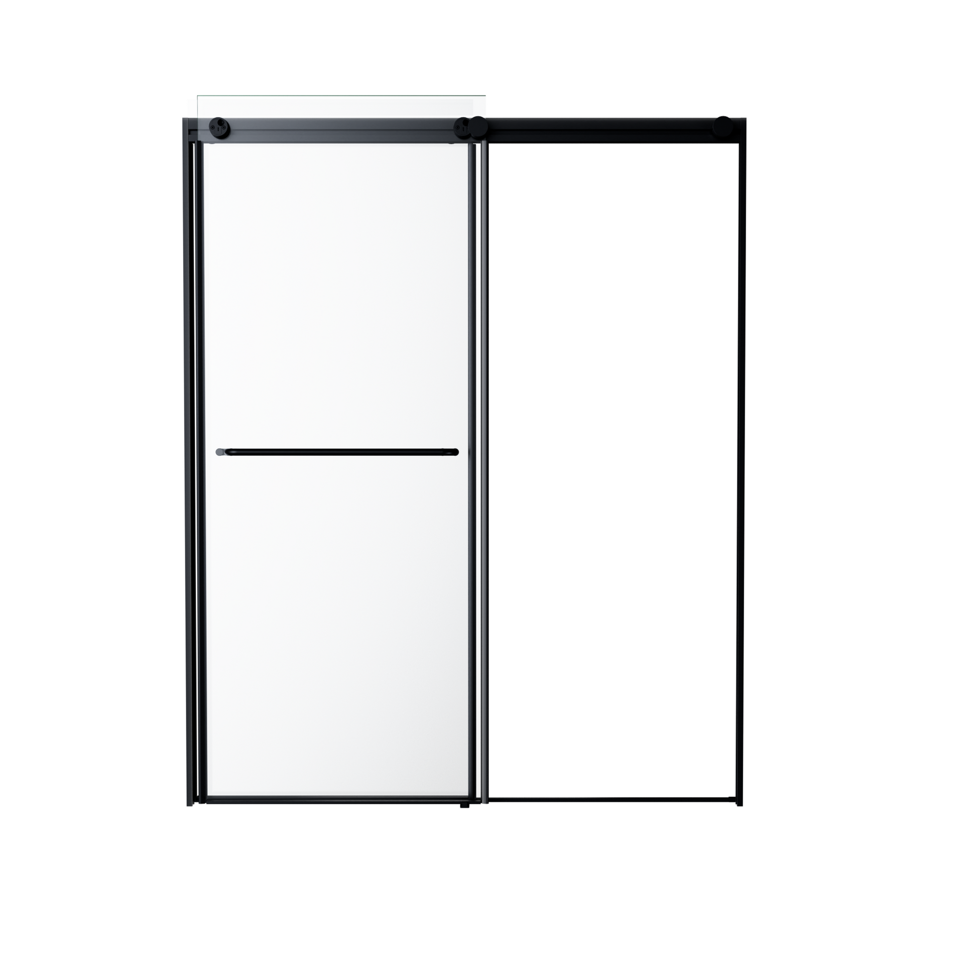 60" x 76" Shower Door and Framed Soft-Close Sliding Shower Door with 6mm Tempered Glass
