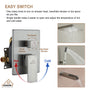 CASAINC Wall Mounted Shower System with Handheld Shower and Bathtub Faucet in Brushed Nickel
