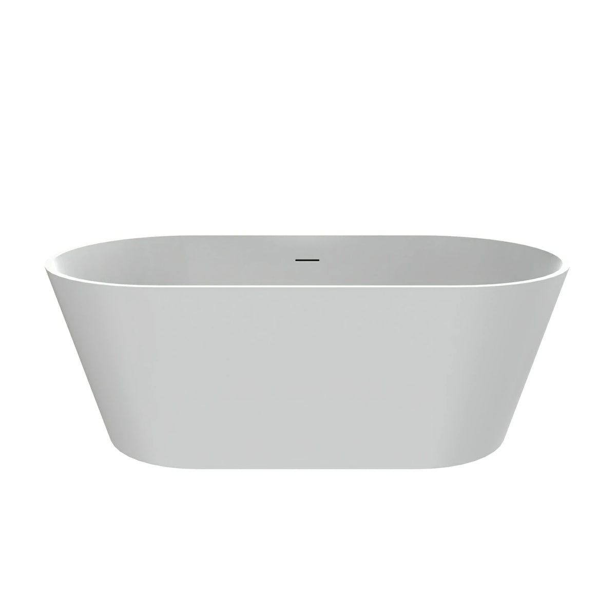 55"/ 59"/63"/65"/71" Matt White Solid Surface Freestanding Soaking Bathtub for Bathroom