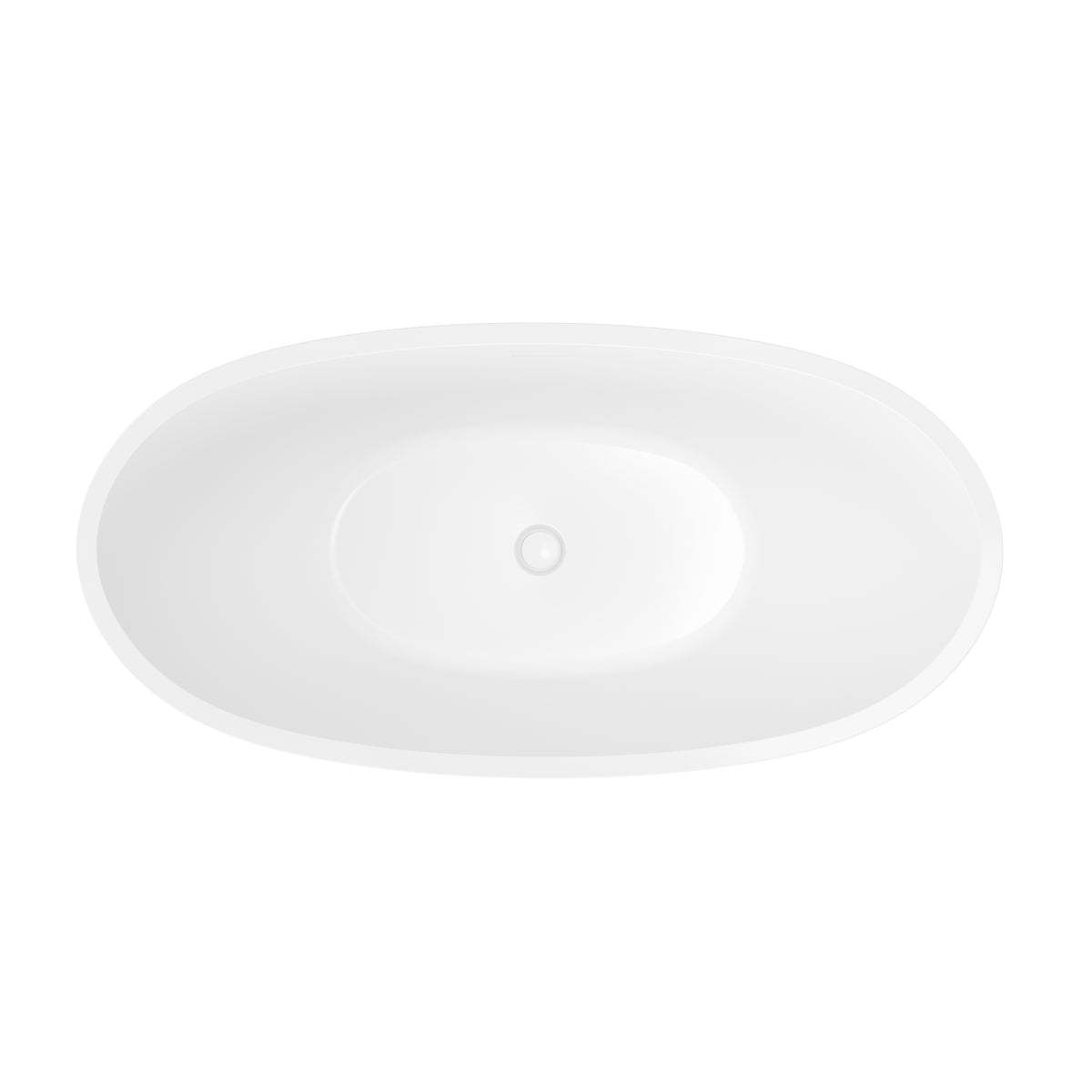 62" Modern Double-Slipper Freestanding Acrylic Soaking Bathtub in Glossy White