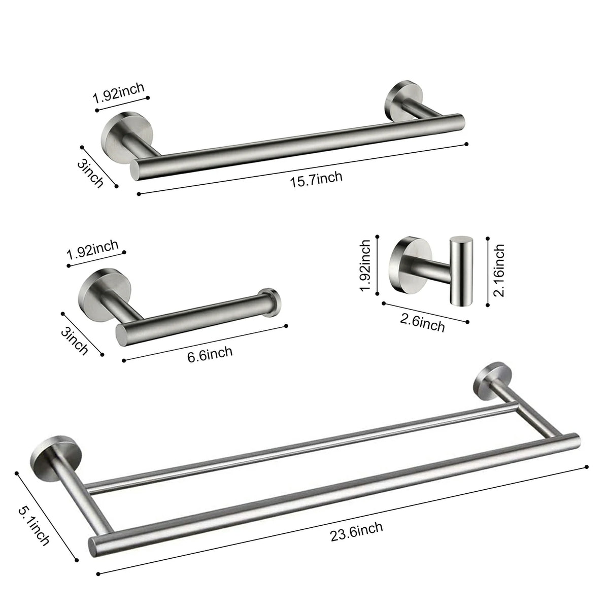 4 - Piece Bathroom Hardware Set