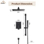 10" Wall Mount Rain Shower Shower System With Hand Shower & Slide Bar