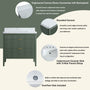 30"/36"/48" Freestanding Single Sink Bathroom Vanity with Solid Wood Construction & Marble Top