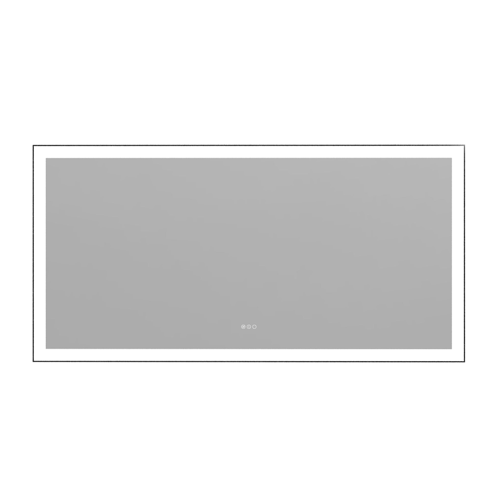 Tempered Glass LED Mirror with Aluminum Frame for Bathroom Vanity