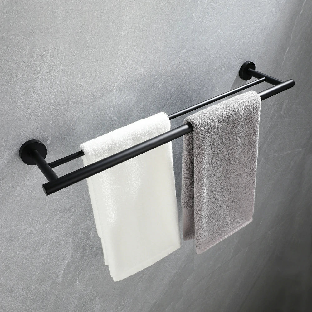 5 Piece Bathroom Towel Rack Set Wall Mount