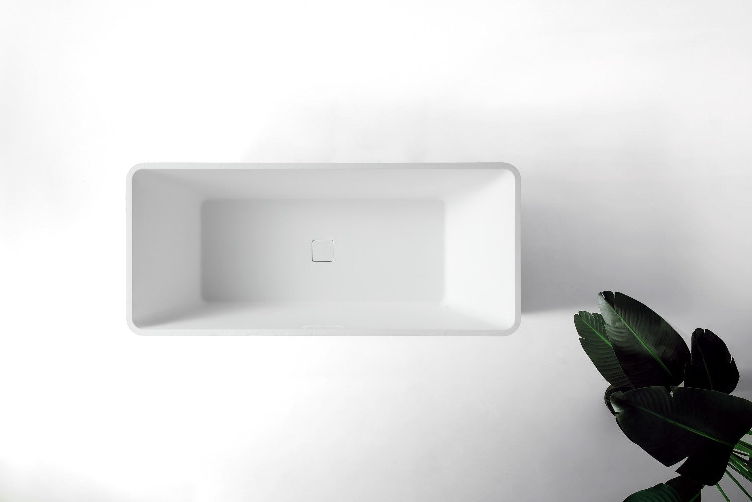 67" Freestanding Soaking Bathtub, Lightweight Fiberglass Composite with Matte Gel Coat Finish & Center Drain