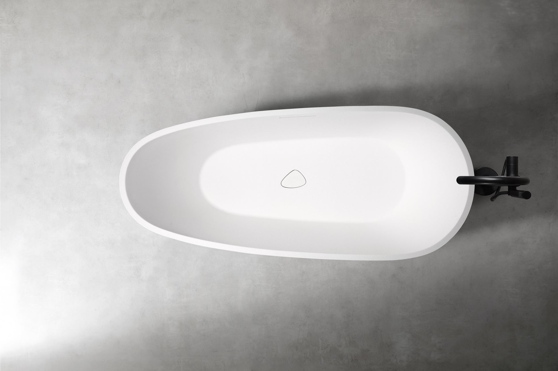 67" Freestanding Soaking Bathtub, Lightweight Fiberglass Composite with Matte Gel Coat Finish & Center Drain