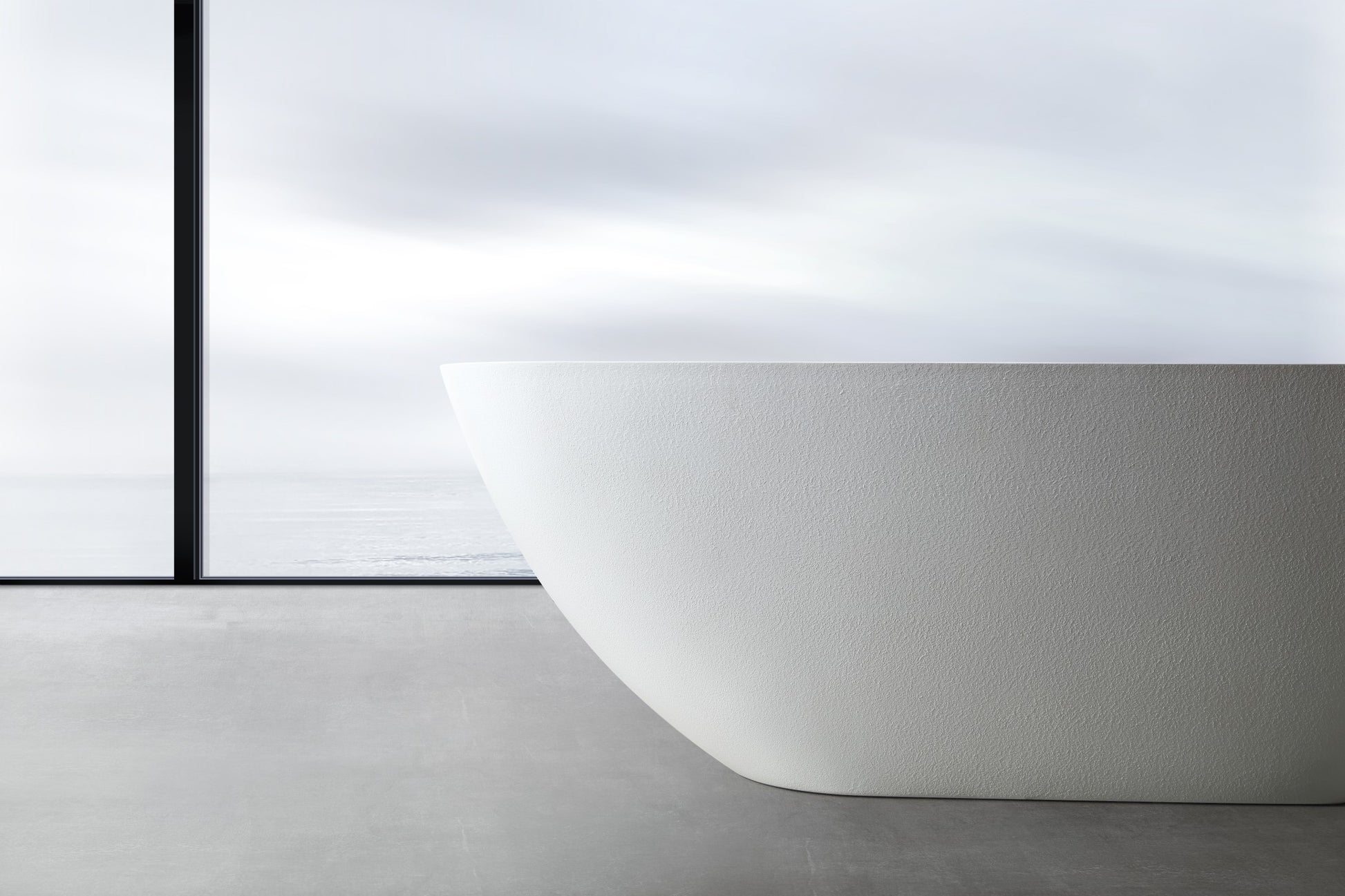 67" Freestanding Soaking Bathtub, Lightweight Fiberglass Composite with Matte Gel Coat Finish & Center Drain