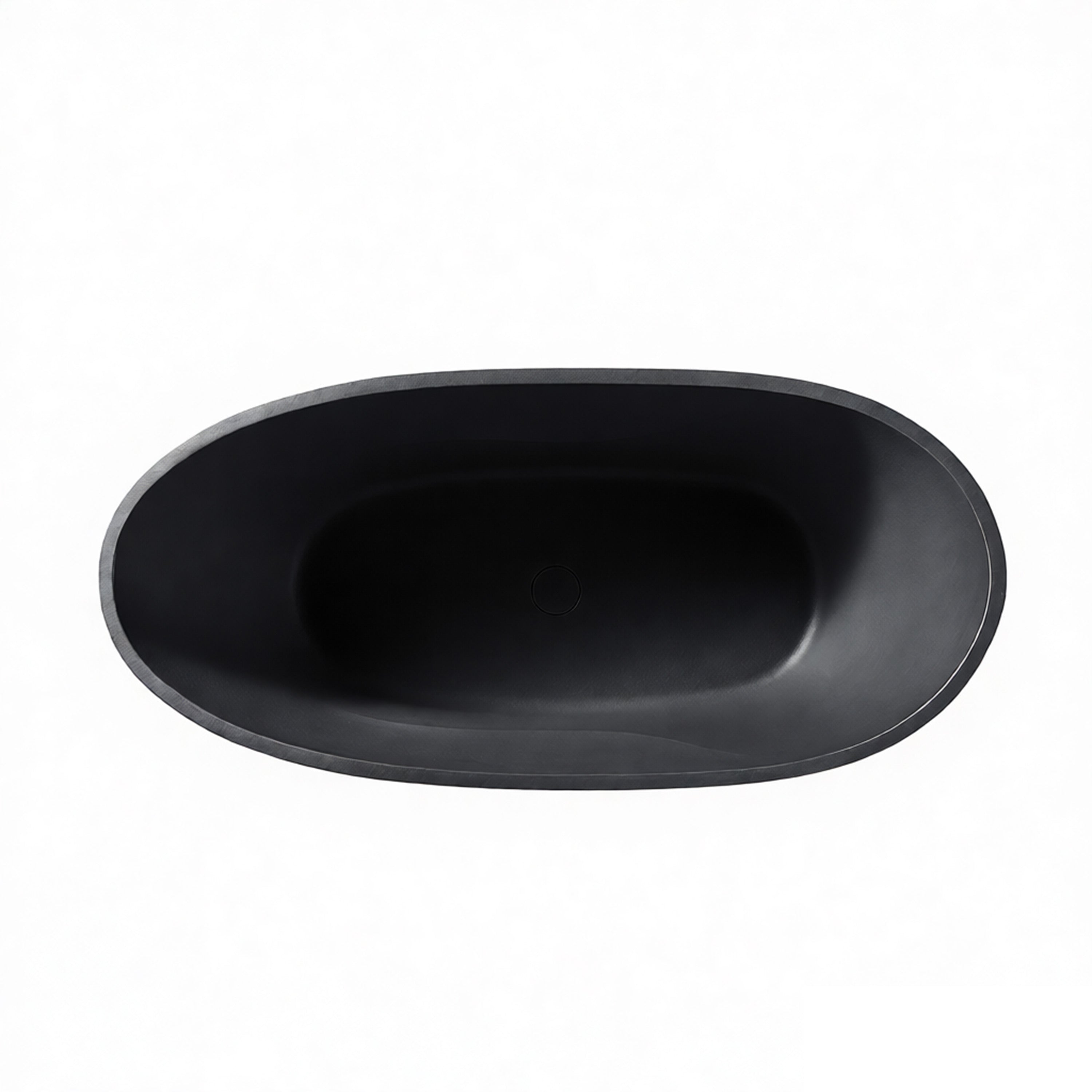 67" Gel Coat Freestanding Soaking Bathtub with Drain & Overflow