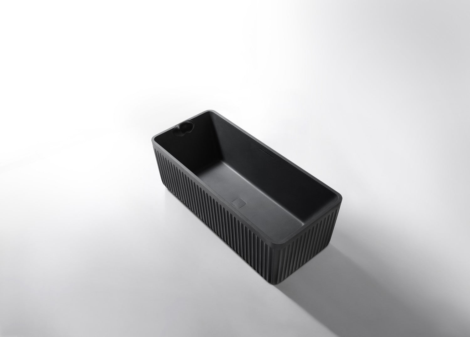 67" Freestanding Soaking Bathtub, Lightweight Fiberglass Composite with Matte Gel Coat Finish & Center Drain