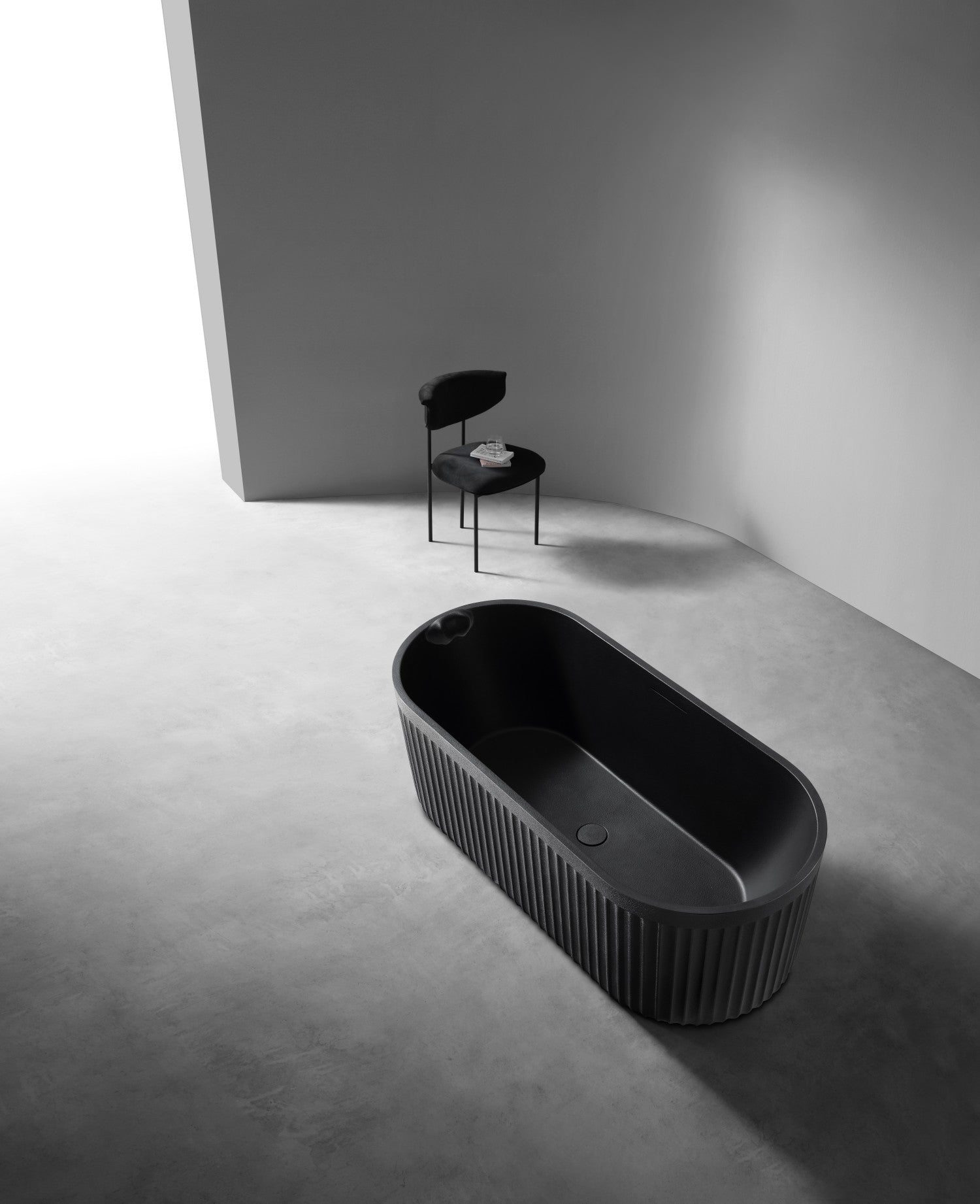 67" Freestanding Soaking Bathtub, Natural Stone-Inspired Fiberglass Composite with Matte Gel Coat Finish, cUPC Certified