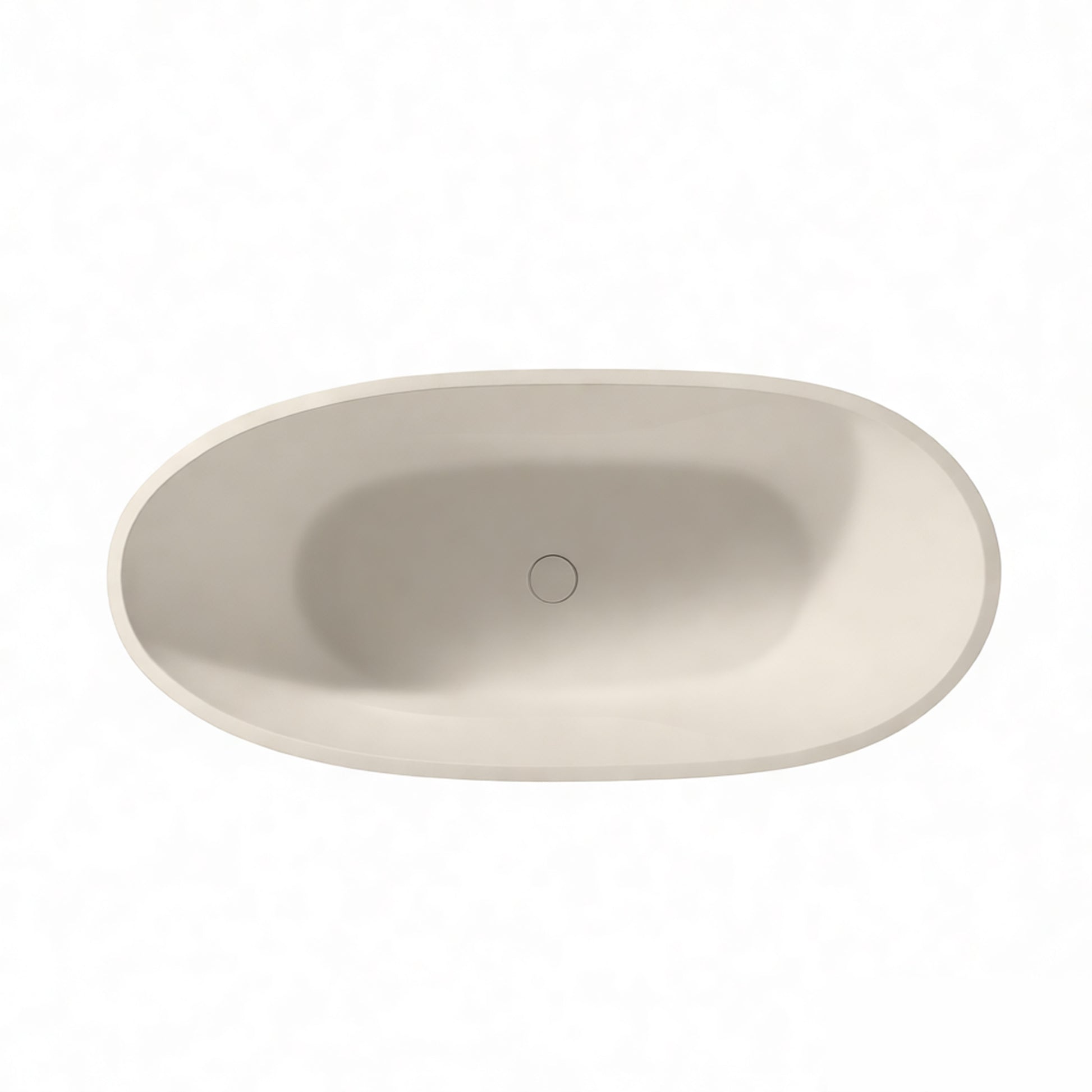 67" Gel Coat Freestanding Soaking Bathtub with Drain & Overflow