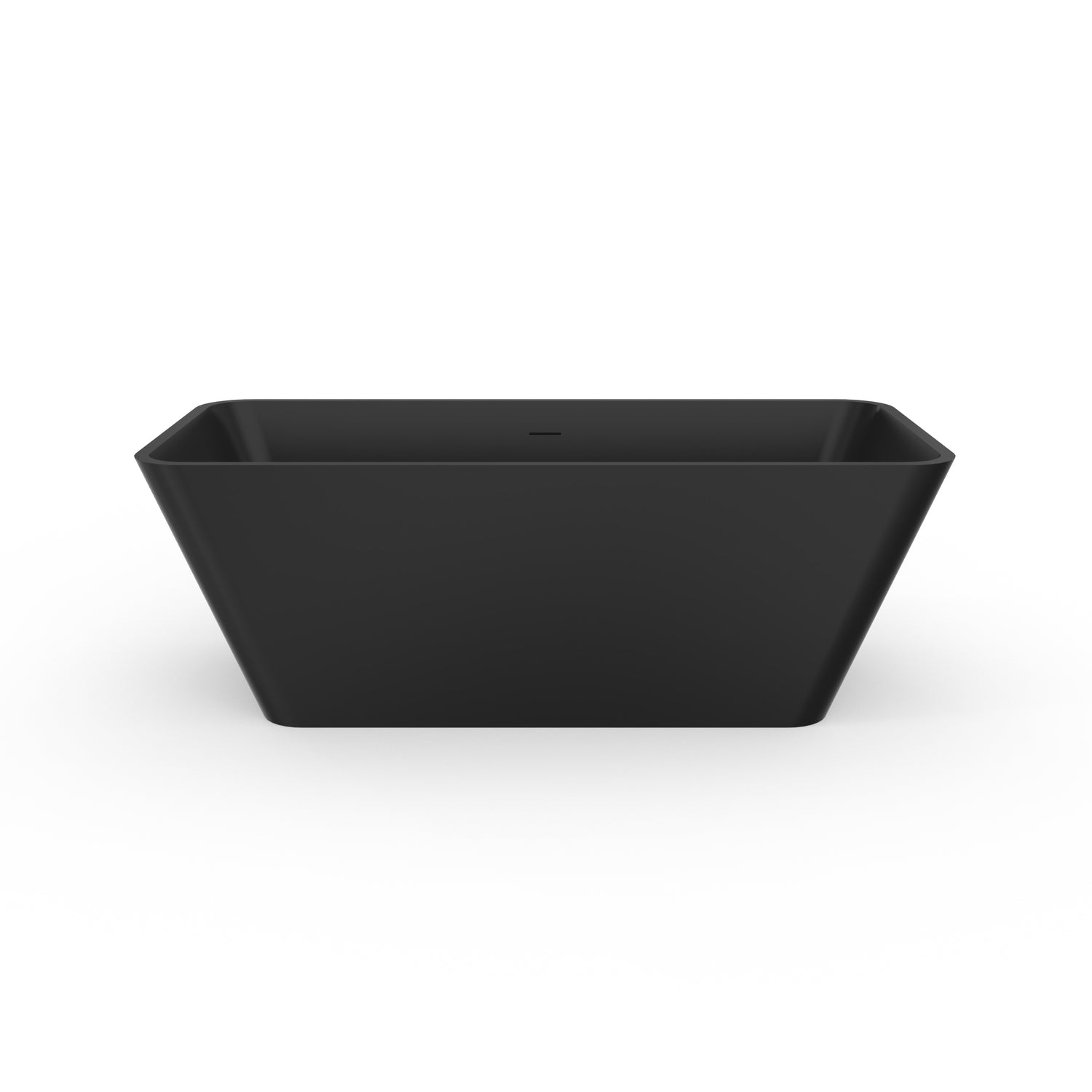67" Modern Solid Surface Freestanding Soaking Bathtub for Luxury Bathrooms