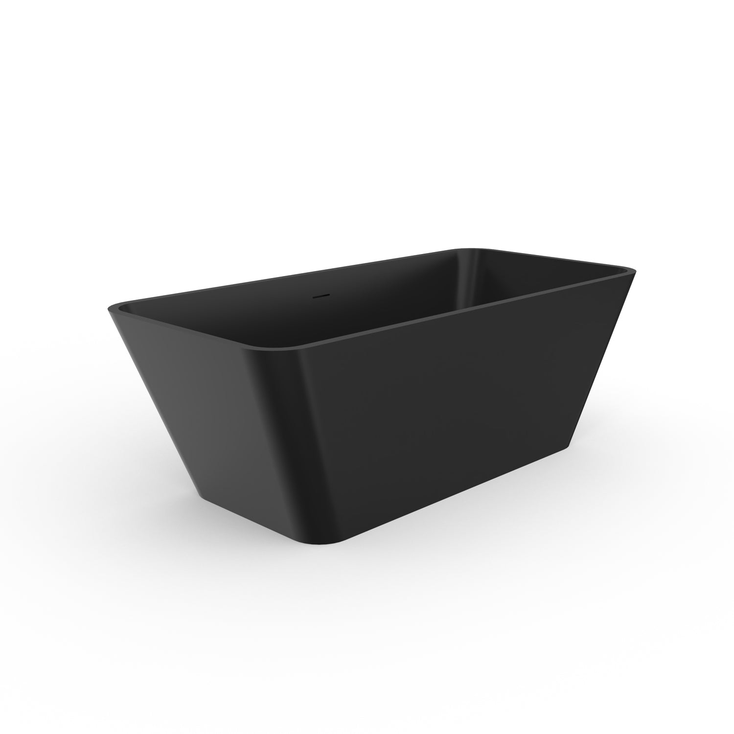 67" Modern Solid Surface Freestanding Soaking Bathtub for Luxury Bathrooms