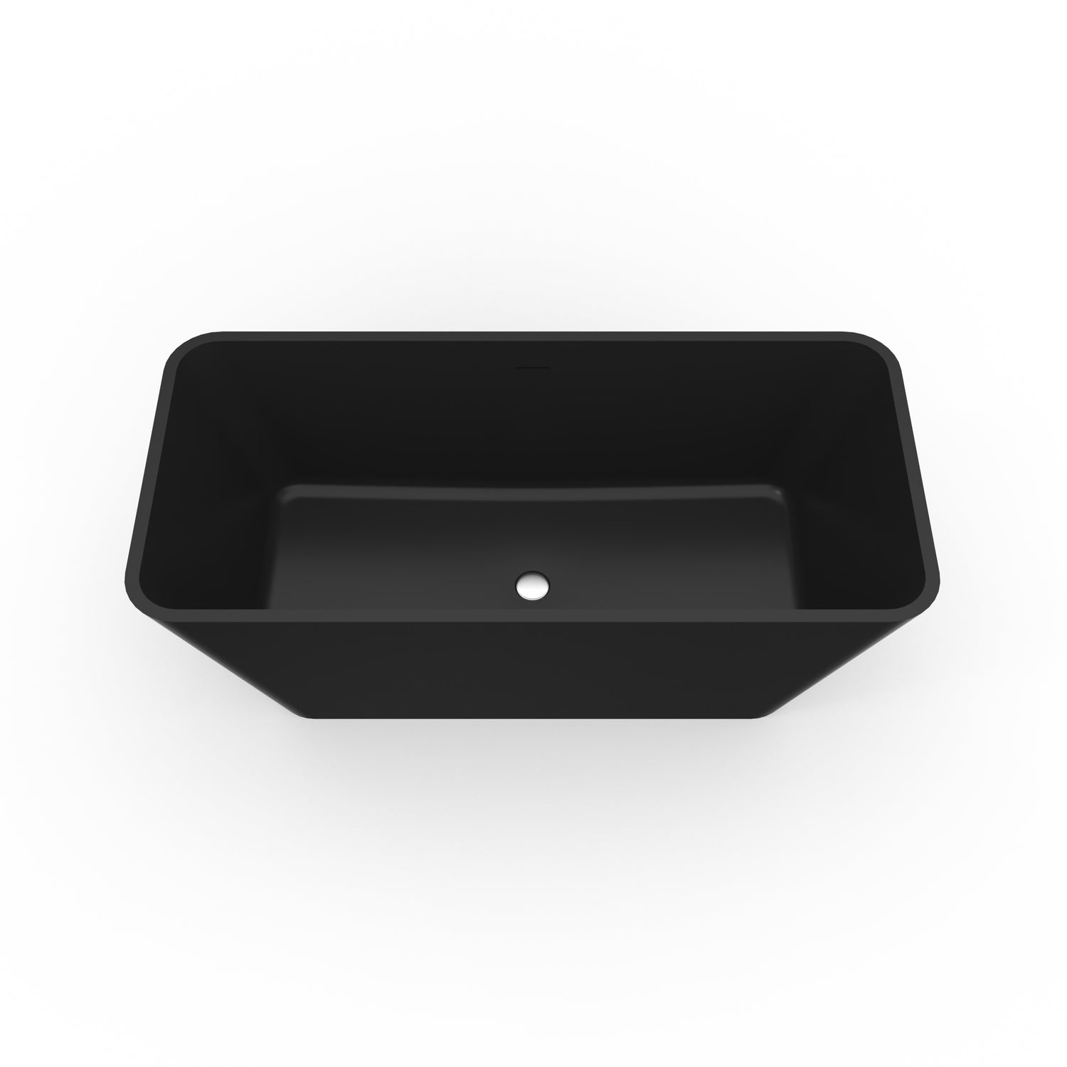 67" Modern Solid Surface Freestanding Soaking Bathtub for Luxury Bathrooms