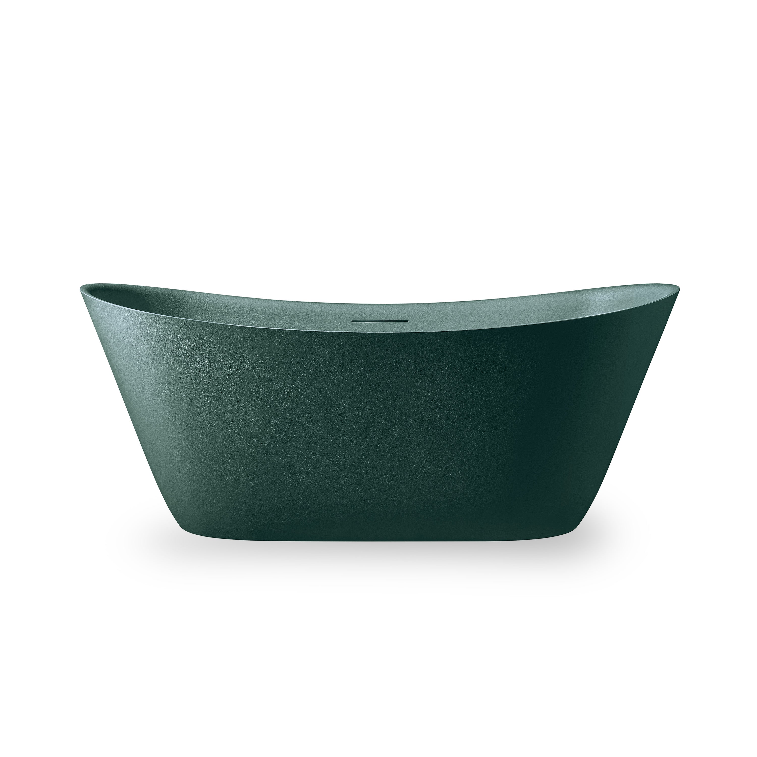 67 inch Geometric Gel Coat Freestanding Soaking Bathtub with Drain & Overflow