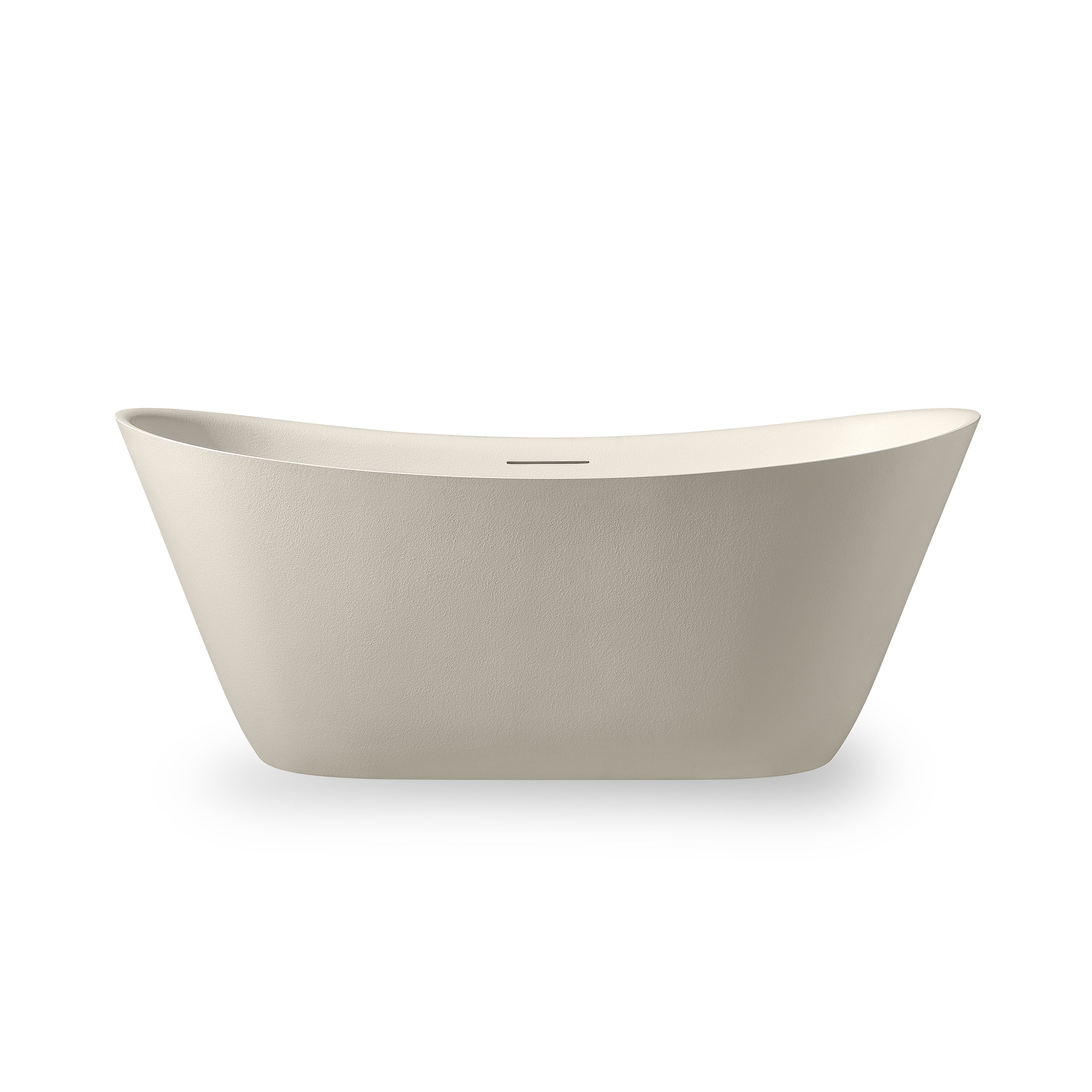 67 inch Geometric Gel Coat Freestanding Soaking Bathtub with Drain & Overflow