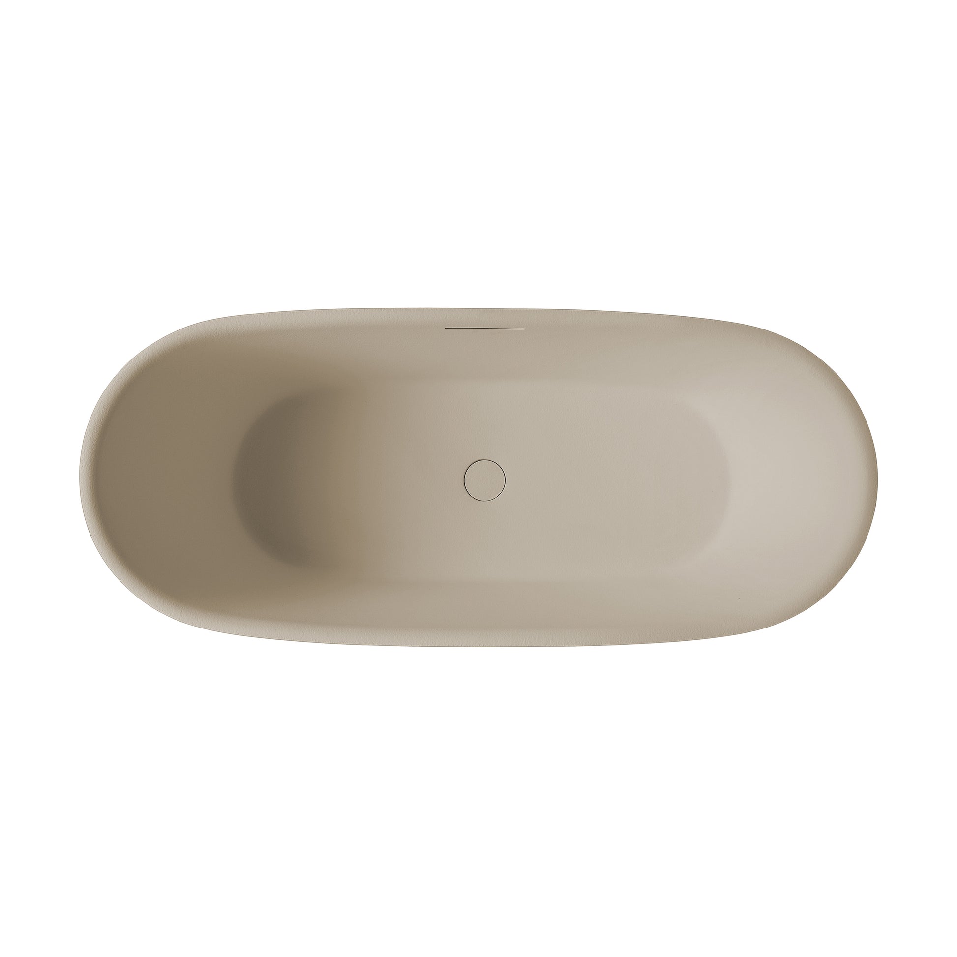 67 inch Geometric Gel Coat Freestanding Soaking Bathtub with Drain & Overflow