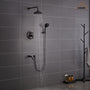 CASAINC 8.3 inch Wall-mounted rain shower faucet with pressure balanced valve