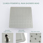 10-inch/12inch Rainfall Shower System With Hand Shower & Pressure-Balanced Valve